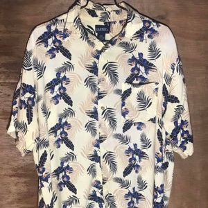 Puritan Hawaiian Shirt Floral Print Mens L